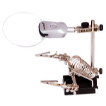 Levenhuk REFIT ZF19 (SKU: 74076)  lupa 2x / 6x fi = 90 mm + 2 uchwyty zaciskowe + uchwyt na lutownic�