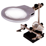 Levenhuk REFIT ZF21 (SKU: 74077) lupa 2x / 6x fi = 90 mm + 2 uchwyty zaciskowe + uchwyt na lutownic�