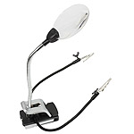 Lupa stolikowa techniczna 2x / 4x fi=88 mm z �apkami i o�wietleniem LED (Bresser; SKU: 78-90001)