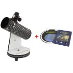 Teleskop Celestron N-76 FirstScope IYA + obrotowa mapa nieba + atlas nieba (zestaw startowy)