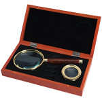Zestaw lup w mosi�nej oprawie Ambassador Brass Magnifier Set (Celestron, SKU: 22301)