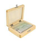 Zestaw 25 preparat�w biologicznych drewnianej walizce (preparaty biologiczne, #44410)