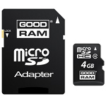 Karta microSDHC 4 GB klasa 10 z adapterem SD  (GOODRAM)