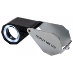 Lupa 10x typu jubilerskiego z o�wietleniem LED - Kite Loupe Triplet 10x LED (SKU: K282837 / 130209)
