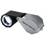 Lupa 20x typu jubilerskiego z o�wietleniem LED - Kite Loupe Triplet 20x LED