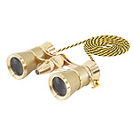 Lornetka teatralna Levenhuk Broadway 3x25 z o�wietleniem LED i �a�cuszkiem (325F, z�ota; SKU: 28818)