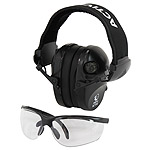 S�uchawki ochronne aktywne RealHunter ACTiVE PRO czarne + okulary ochronne (SKU: LE-401B+LG3048 black)