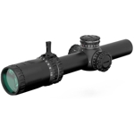 Luneta biegowa Swampfox Optics Arrowhead SFP LPVO 1-8x, Guerilla DOT MIL, czerwona siatka, czarna (SKU: ARH18241-RL / 47104)