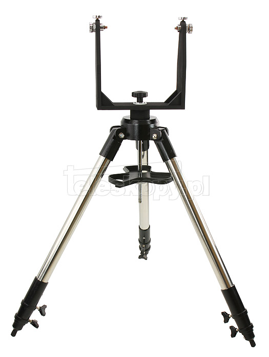 Monta� wid�owy stalowy ALT-AZ do lornetek z okularami k�towymi + statyw aluminiowy (Geoptik 20D726)