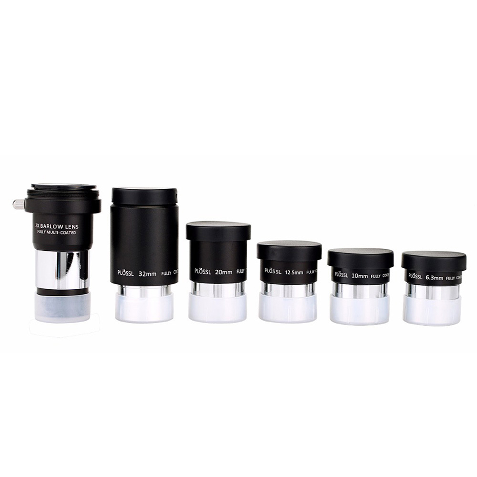 Svbony 1,25 Plossl Eyepiece Kit 6,3 10 12,5 20 32mm 2x Barlow