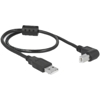 Zestaw 2 kabli USB 2.0 Typ-A m�ski - USB 2.0 Typ-B m�ski k�towy 0,5 m czarny (PegasusAstro, SKU: USB2B-05M)