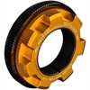 William Optics 3.5" to 2" RotoLock adapter gold (SKU: F-ROTO-A3.5-2GD)
