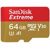 Karta pami�ci Sandisk micro SD 64GB EXTREME microSDXC 100MB/s C10 UHS-I U3, V30, A1+ adapter do kamer sportowych GoPro