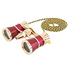 Lornetka teatralna Levenhuk Broadway 3x25 z o�wietleniem LED i �a�cuszkiem (325F, czerwono-z�ota; SKU: 17782)