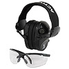 S�uchawki ochronne aktywne RealHunter ACTiVE PRO czarne + okulary ochronne (SKU: LE-401B+LG3048 black)