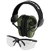 S�uchawki ochronne aktywne RealHunter ACTiVE PRO oliwkowe + okulary ochronne (SKU: LE-401B+LG3048 olive)
