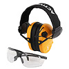 S�uchawki ochronne aktywne RealHunter ACTiVE PRO pomara�czowe + okulary ochronne (LE-401B+LG3048 orange)