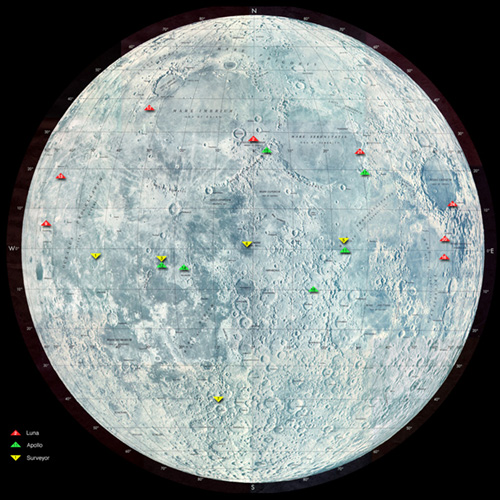 Mapa Księżyca dla miłośników astronomii